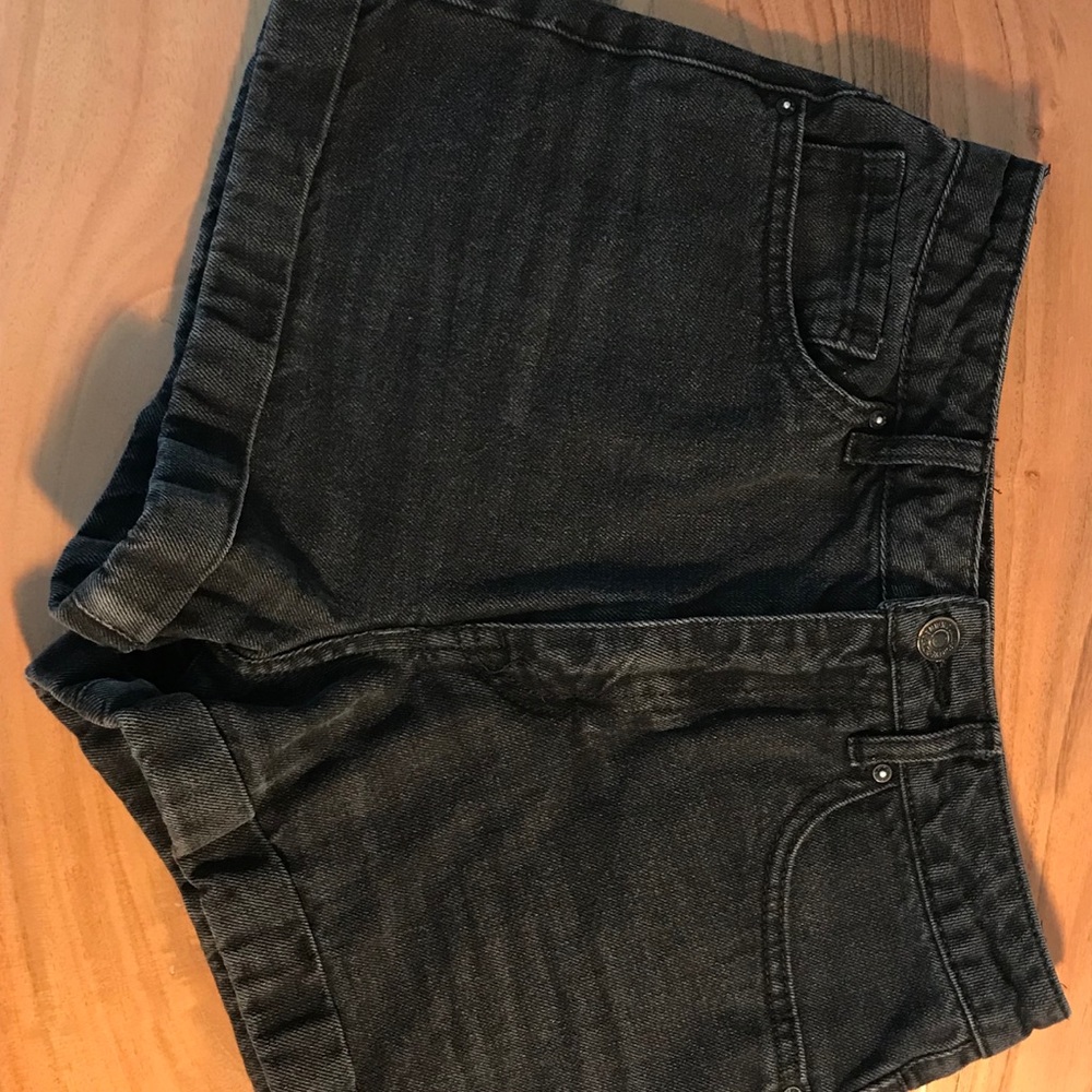 black high waisted shorts